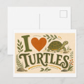 "Ik [Hart] Schildpadden" Briefkaart (Voorkant / Achterkant)