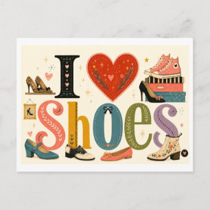 "Ik [Hart] Schoenen" Briefkaart
