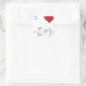Ik hart Schrödinger vergelijking Vierkante Sticker (Tas)