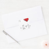 Ik hart Schrödinger vergelijking Vierkante Sticker (Envelop)