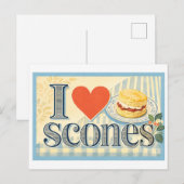 "Ik [Hart] Scones" Briefkaart (Voorkant / Achterkant)
