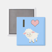 Ik hart Sheep Magneet (Voorkant / Achterkant)