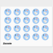 Ik hart Sheep Ronde Sticker (Vel)