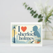 "Ik [Hart] Sherlock Holmes" Briefkaart (Staand voorkant)