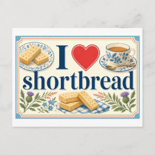 "Ik [Hart] Shortbread" Briefkaart