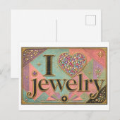 "Ik [Hart] Sieraden" Briefkaart (Voorkant / Achterkant)