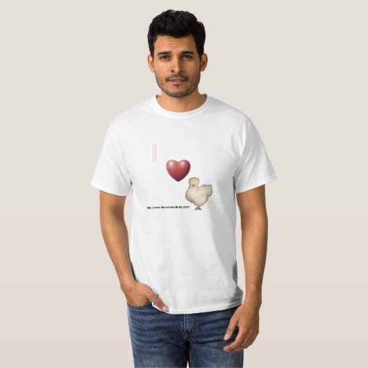 Ik "hart" Silkies T-shirt (Voorkant volledig)