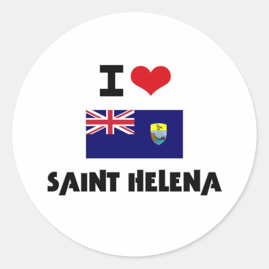 IK HART SINT-HELENA RONDE STICKER (Voorkant)