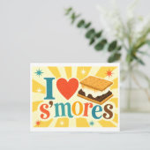 "Ik [Hart] S'mores" Briefkaart (Staand voorkant)