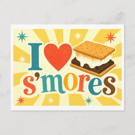"Ik [Hart] S'mores" Briefkaart (Voorkant)