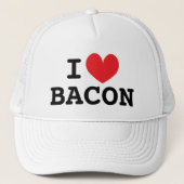 Ik hart spek Trucker Hat voor spek liefhebbers Trucker Pet (Voorkant)