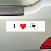 Ik hart spinnen bumpersticker (Op auto)