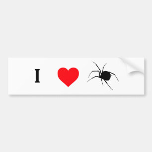 Ik hart spinnen bumpersticker