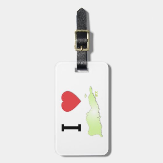 Ik hart St Croix Bagage Label (Voorkant verticaal)
