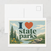 "Ik [Hart] Staatsparken" Briefkaart (Voorkant / Achterkant)