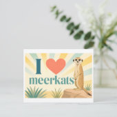 "Ik [Hart] Stokstaartjes" Briefkaart (Staand voorkant)