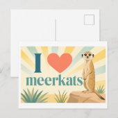 "Ik [Hart] Stokstaartjes" Briefkaart (Voorkant / Achterkant)