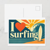 "Ik [Hart] Surfen" Briefkaart (Voorkant / Achterkant)