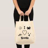 Ik Hart Sushi Tote Bag (Voorkant (product))