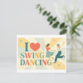 "Ik [Hart] Swingdansen" Briefkaart (Staand voorkant)