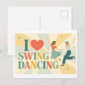 "Ik [Hart] Swingdansen" Briefkaart (Voorkant / Achterkant)