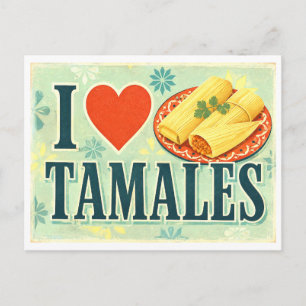 "Ik [Hart] Tamales" Briefkaart