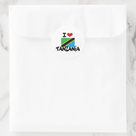 IK HART TANZANIA RONDE STICKER (Tas)