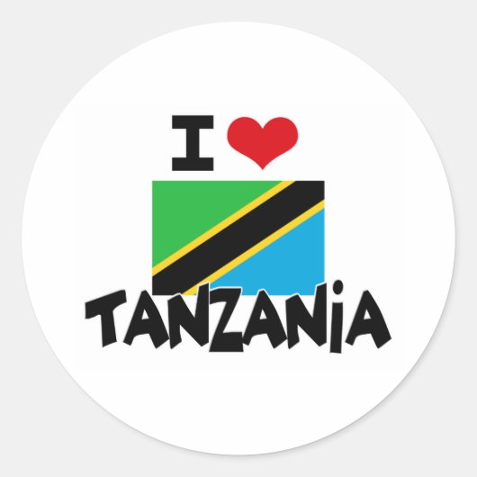 IK HART TANZANIA RONDE STICKER (Voorkant)