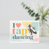 "Ik [Hart] Tapdansen" Briefkaart (Staand voorkant)