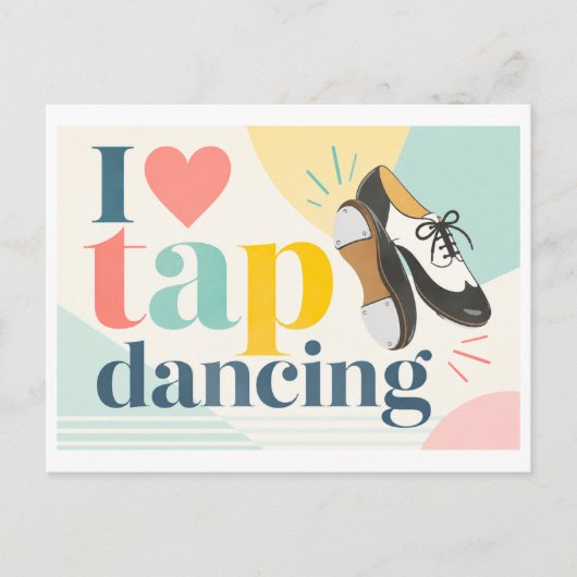 "Ik [Hart] Tapdansen" Briefkaart (Voorkant)