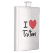 Ik hart tattoos drinkfles voor tatoeage liefhebber flacon (Rechts)