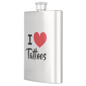 Ik hart tattoos drinkfles voor tatoeage liefhebber flacon (Links)