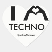 IK HART Techno Sticker (Voorkant)