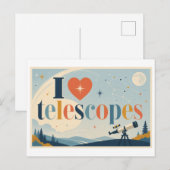 "Ik [Hart] Telescopen" Briefkaart (Voorkant / Achterkant)
