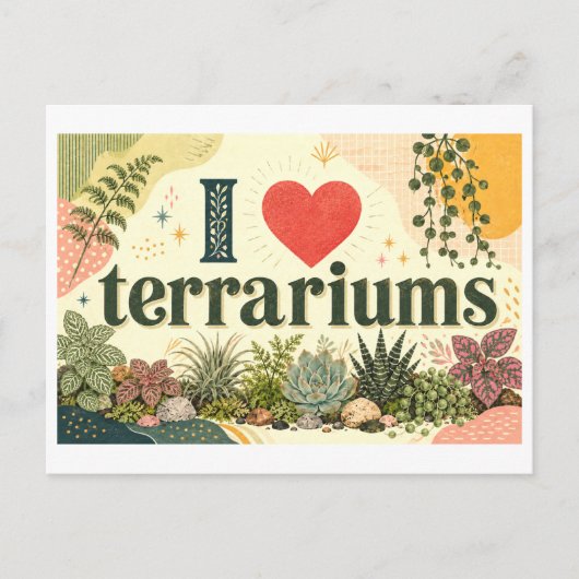 "Ik [Hart] Terraria" Briefkaart (Voorkant)