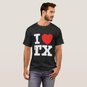 Ik hart Texas TX liefde T-shirt (Voorkant volledig)