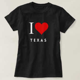 Ik Hart Texas Zwart Vrouwen T-Shirt