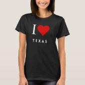 Ik Hart Texas Zwart Vrouwen T-Shirt (Voorkant)
