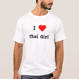 Ik Hart Thais Meisje vet ontwerp T-shirt