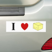 Ik hart Tofu Bumpersticker (Op auto)
