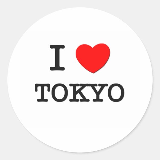 Ik hart TOKIO Ronde Sticker (Voorkant)