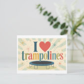 "Ik [Hart] Trampolines" Briefkaart (Staand voorkant)