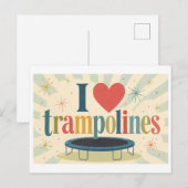 "Ik [Hart] Trampolines" Briefkaart (Voorkant / Achterkant)
