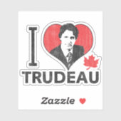 Ik hart Trudeau Contour Cut Sticker (Vel)