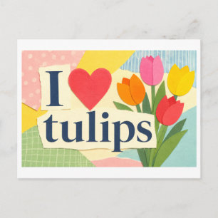 "Ik [Hart] Tulpen" Briefkaart