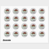 Ik hart Turtles Cute Little Cartoon Turtle Ronde Sticker (Vel)