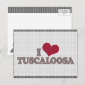 Ik (hart) Tuscaloosa (Alabama) steun de zaak Briefkaart (Voorkant / Achterkant)