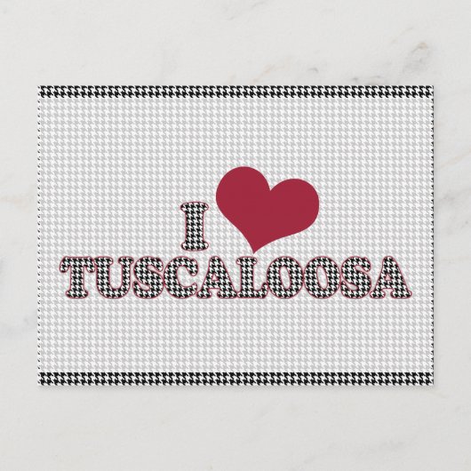 Ik (hart) Tuscaloosa (Alabama) steun de zaak Briefkaart (Voorkant)