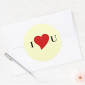 Ik "hart" U sticker (Envelop)