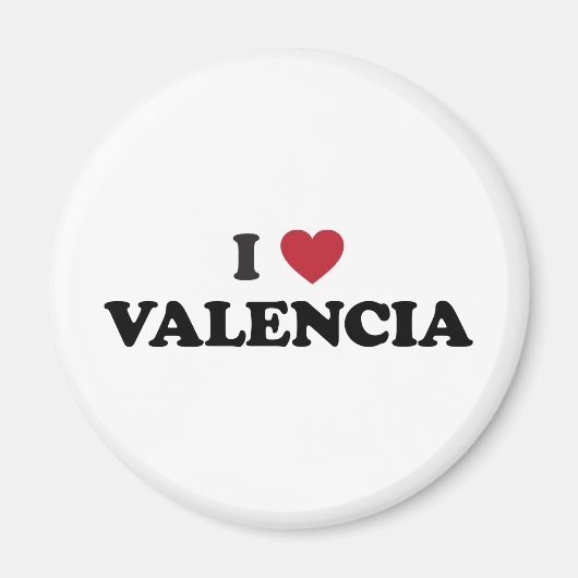 Ik hart Valencia Magneet (Voorkant)
